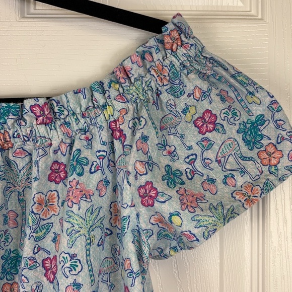 Vineyard vines off the shoulder beach print dress sz sm - Picture 4 of 7